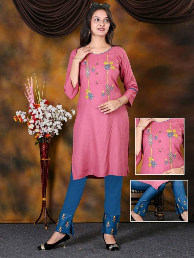 Beauty Queen Checkmate Ethnic Wear Designer Rayon Kurti With Bottom Collection